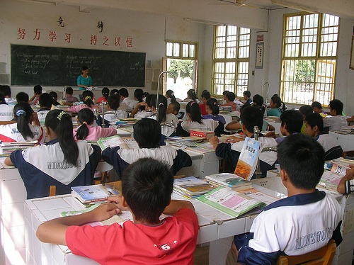 Chińska klasa w szkole średniej