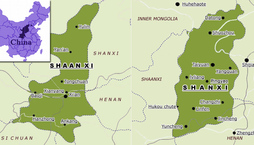 Porównanie chińskich prowinji Shaanxi vs Shanxi